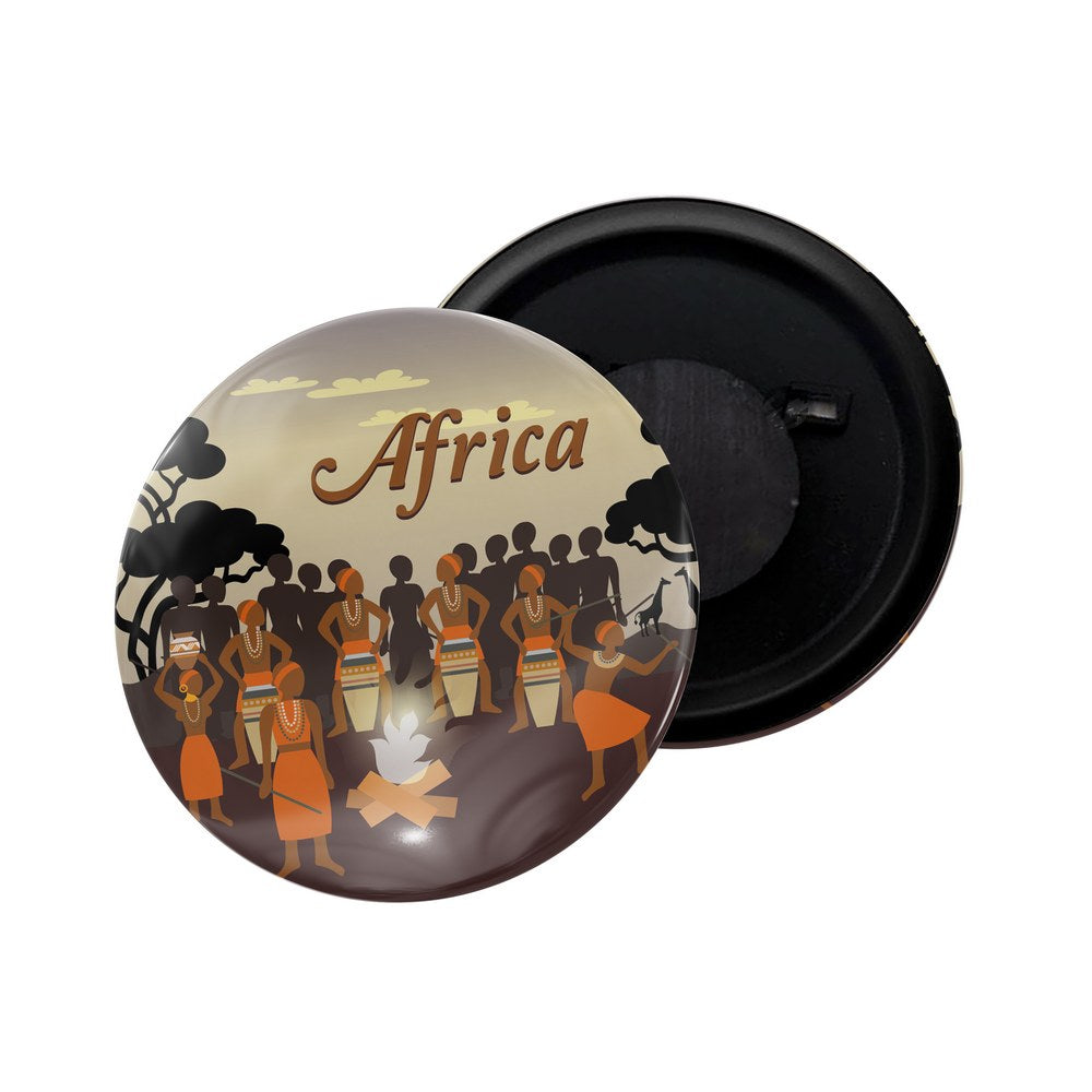 dhcrafts Fridge Magnet Multicolor United Kingdom Africa Glossy Finish Design Pack of 1 (58mm)